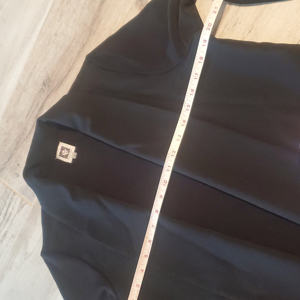 Anne Klein Womens Black Knit Viscose Blazer Jacket Medium Office Work Formal - Picture 3 of 8